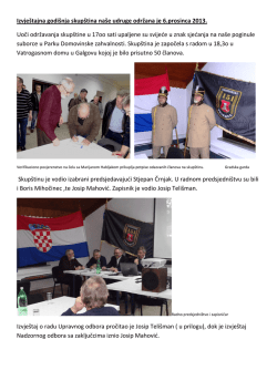Izvje&scaron;tajna godi&scaron;nja skup&scaron;tina na&scaron;e udruge