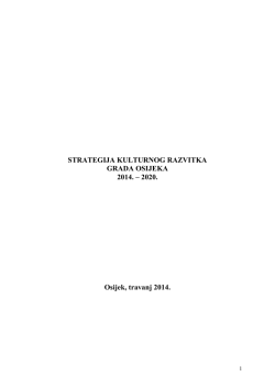 STRATEGIJA KULTURNOG RAZVITKA GRADA