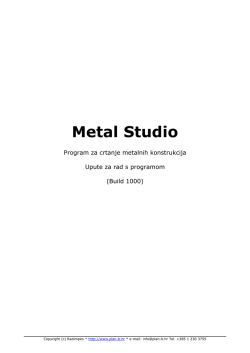 `Metal Studio`- ovih entiteta - Plan-B