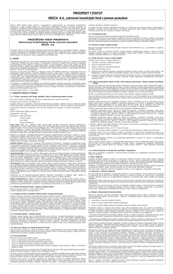 ProsPekt i statut - FIMA Global Invest