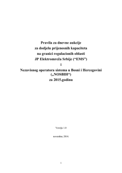 Pravila za dnevne aukcije za dodjelu prijenosnih