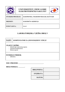 laboratorijska vježba broj 3 - Elektrotehnički fakultet Podgorica