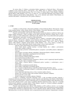Program rada Općinskog vijeća Velika Kladu&scaron;a za 2014. godinu