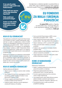 eu FondoVi Za mala i srednja PoduZeĆa!