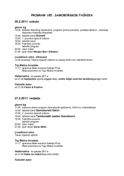 Program 185. Samoborskog fa&scaron;nika