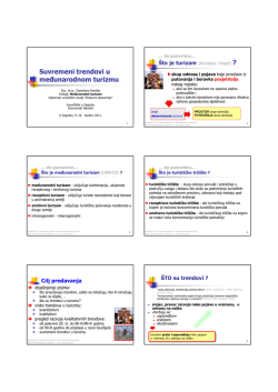 Suvremeni trendovi u me unarodnom turizmu