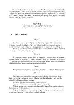 Na temelju članka 20. stavka 2. Zakona o