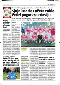 Sjajni Mario Lažeta zabio četiri pogotka u slavlju
