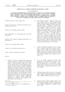 Uredba (EU) br. 1303/2013 Europskog parlamenta