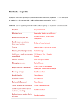 Klinička slika i dijagnostika - srce za djecu koja boluju od raka u FBiH