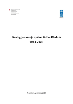 Strategija razvoja općine Velika Kladu&scaron;a 2014-2023
