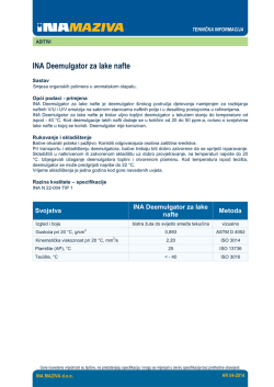 INA Deemulgator za lake nafte