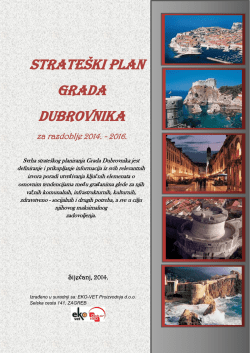 STRATE&Scaron;KI PLAN GRADA DUBROVNIKA