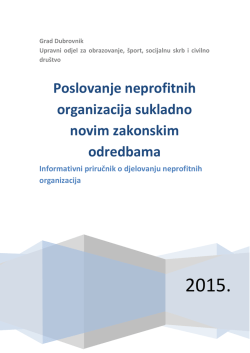 Grad Dubrovnik je izradio informativni priručnik o djelovanju