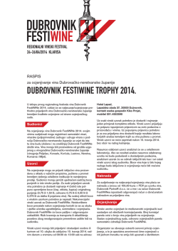 DUBROVNIK FESTIWINE TROPHY 2014.