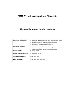 Strategija upravljanja rizicima