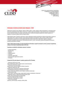 Informacije o Centrima za lokalni razvoj i dijasporu