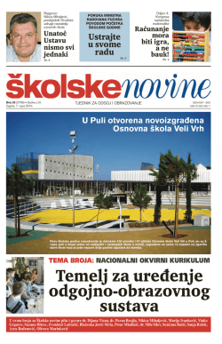 Temelj za uređenje odgojno-obrazovnog sustava