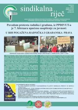 Povodom protesta radnika i građana, iz PPDIVUT