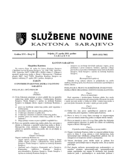11/11, 15/11 - Ministarstvo pravde i uprave Kantona Sarajevo