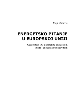 ENERGETSKO PITANJE U EUROPSKOJ UNIJI