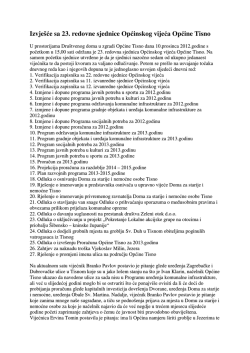 23. redovna sjednica