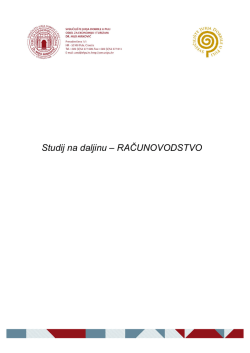 Studij na daljinu – RAČUNOVODSTVO