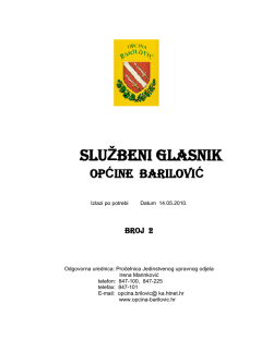 Službeni glasnik - Općina Barilović