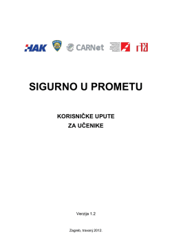 Sigurno u prometu &ndash; korisničke upute za učenike