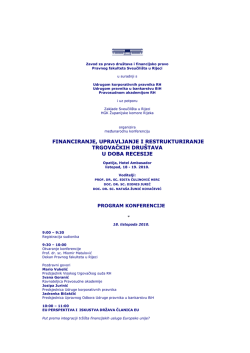Seminar-Financiranje, upravljanje i restrukturiranje trgovačkih