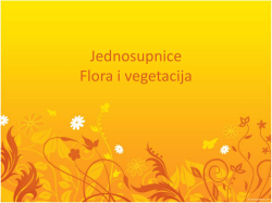 Jednosupnice Flora i vegetacija