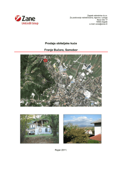 Prodaja obiteljske kuće Franje Bučara, Samobor