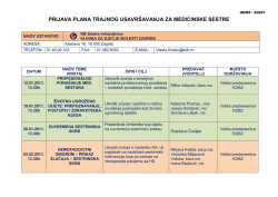 Prijava plana trajne edukacije za medicinske sestre