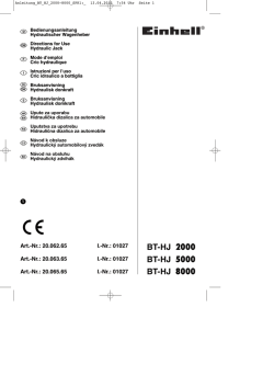 BT-HJ 2000 BT-HJ 5000 BT