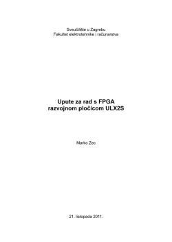 Upute za rad s FPGA razvojnom pločicom ULX2S