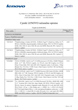 Cjenik Lenovo racunalne opreme