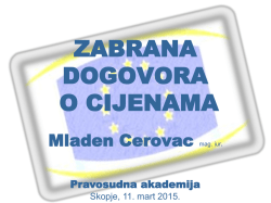 ZABRANA DOGOVORA O CIJENAMA