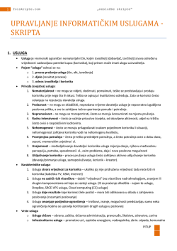 UPRAVLJANJE INFORMATIČ KIM USLUGAMA - SKRIPTA