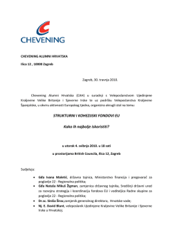 STRUKTURNI I KOHEZIJSKI FONDOVI EU Kako ih najbolje iskoristiti?