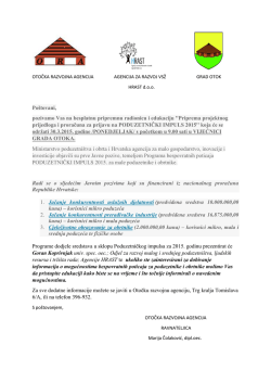 Poduzetnički impuls 2015 radionica POZIV