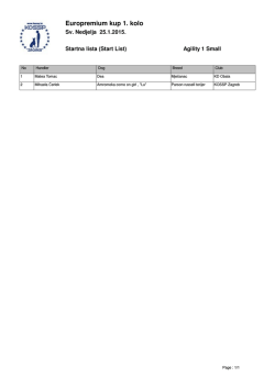 Europremium kup 1. kolo