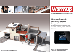 Katalog proizvoda - Električno Podno Grijanje