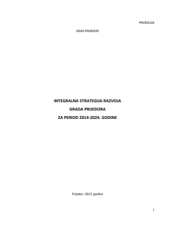 integralna strategija razvoja grada prijedora za