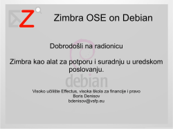 Zimbra OSE on Debian - sistemac