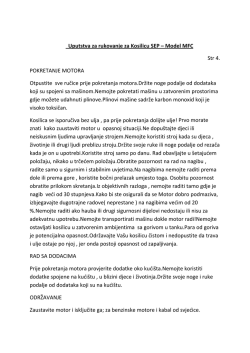 Kosilica SEP – Model MFC