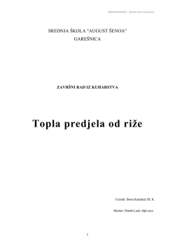 Topla predjela od riže