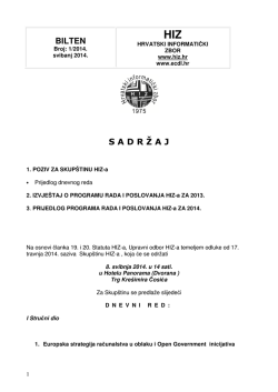 Bilten 2014 - Hrvatski informatički zbor