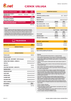 CJENIK USLUGA