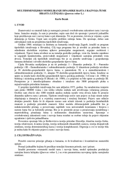 MULTIDIMENZIJSKO MODELIRANJE DINAMIKE