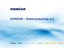 KONČAR &ndash; Elektroindustrija dd - Končar Inženjering za energetiku i